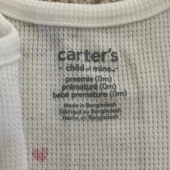 •Carter’s Child of Mine• NWOT Heart Cloud Airplane Footie Onesie - Picture 9 of 10